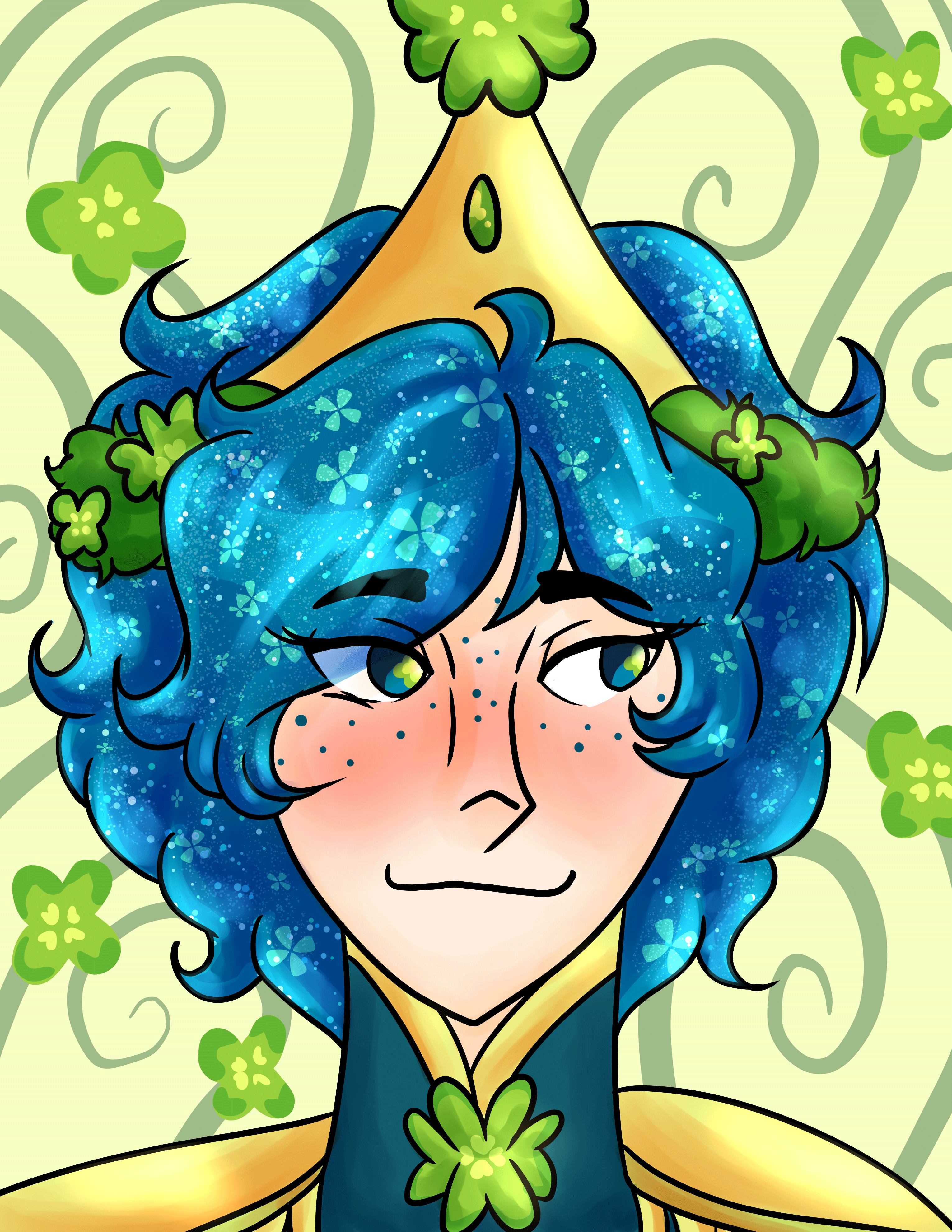 Third slide, my TTRPG character, Cerulean.