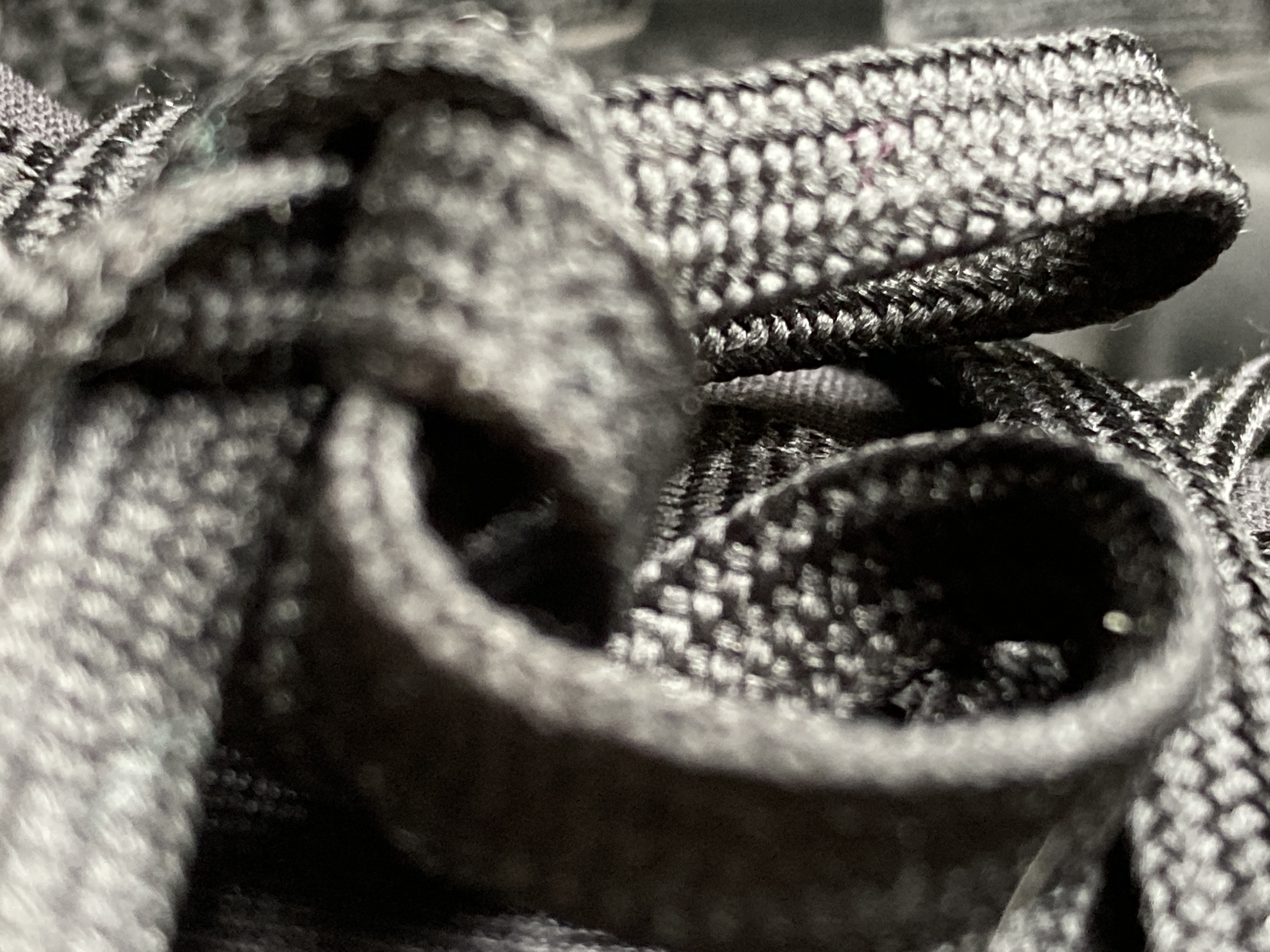 An upclose of shoelaces